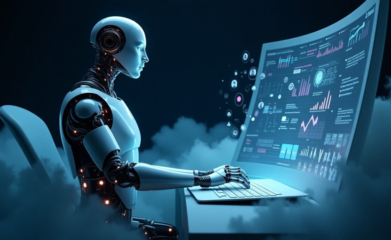 Hyper-Personalization in Marketing
"A high-tech AI-driven marketing assistant analyzing user data in real-time, crafting personalized messages, and enhancing customer experience."
